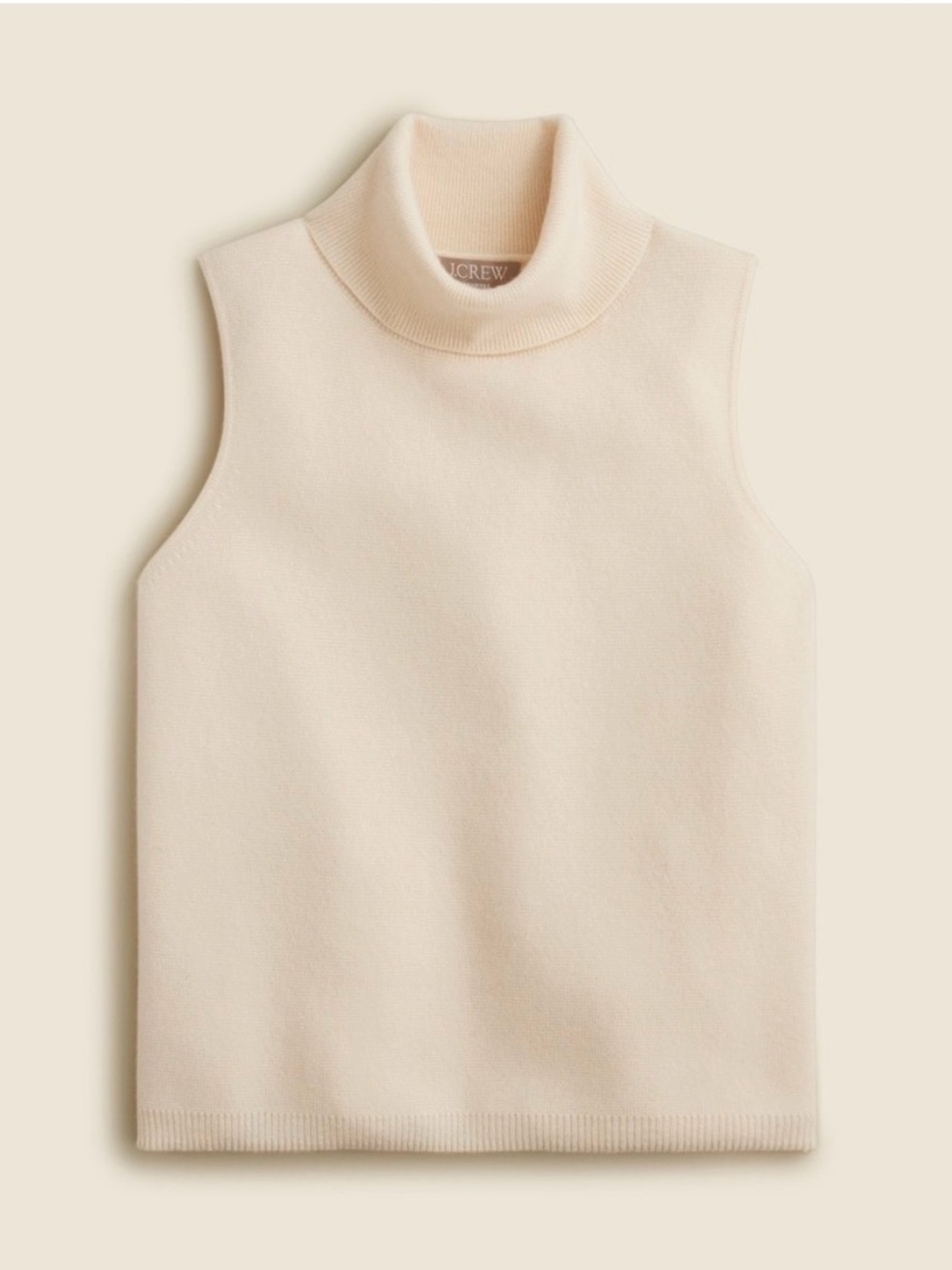 J.Crew Cashmere Mock Neck Sweater Shell